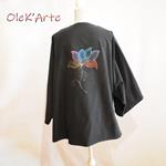 CHAQUETA KIMONO, PINTADA A MANO