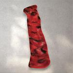 CUELLO, en tono rojo, en lana merino afieltrada, con interior de modal tèrmico, para evitar alergias.