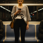 JERSEY, PULL, Maxi pull oversize de punto abierto en degrade en gris, con aplicación de espirales de lana enfieltradas