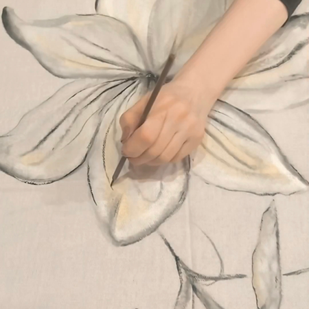 Pasminas pintadas a mano: así es mi proceso creativo detrás de cada pieza | Artesania Textil