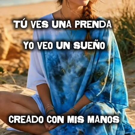 Tú ves una túnica. Yo veo una idea que pasó por mis manos manchadas de pintura  | Artesania Textil