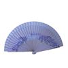 ABANICO clásico, color malva, dibujo abstracto , madera de arce lacado, tamaño medio | 2162 | Artesania Textil