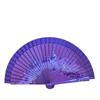 ABANICO de bolsillo, color morado, dibujo abstracto, madera de arce lacada, tamaño pequeño | 2173 | Artesania Textil
