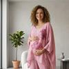 TUNICA ,blusa en gasa de seda, color rosa dibujo de flores al tono | 2520 | Artesania Textil