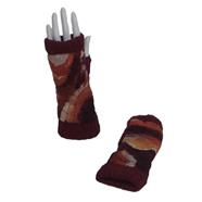 MITON, granate con patch bordado en lana merino en tonos granate y tostado en franjas | 2333 | Artesania Textil