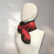 CUELLO, en degrade de rojo a negro, en lana merino afieltrada, con interior de modal tèrmico, para evitar alergias. | 2447 | Artesania Textil