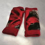 MITON, granate con patch bordado en lana merino al tono | 2444 | Artesania Textil