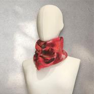 CUELLO, en tono rojo, en lana merino afieltrada, con interior de modal tèrmico, para evitar alergias. | 2449 | Artesania Textil