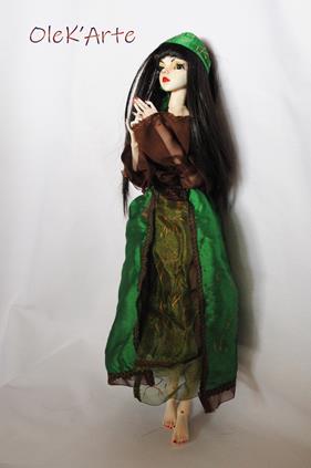 MUÑECA, BJD, escala un cuarto, resina, morena, de colección mundo fantasía, personalizada | BJ/01057 | Artesania Textil