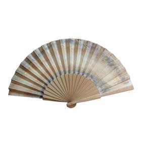 ABANICO pericón, color madera natural, dibujo de degradado, en madera lacada , tamaño muy grande | 2199 | Artesania Textil