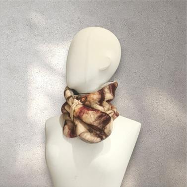 CUELLO, en tonos naturales, en lana merino afieltrada, con interior de modal tèrmico, para evitar alergias. | 2087 | Artesania Textil