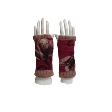 MITON, rosa nude con patch bordado en lana merino en tono rosa ciclamen | 2127 | Artesania Textil