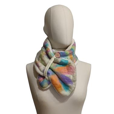 CUELLO, en tonos pastel, en lana merino afieltrada, con interior de modal térmico, para evitar alergias. | 2077 | Artesania Textil